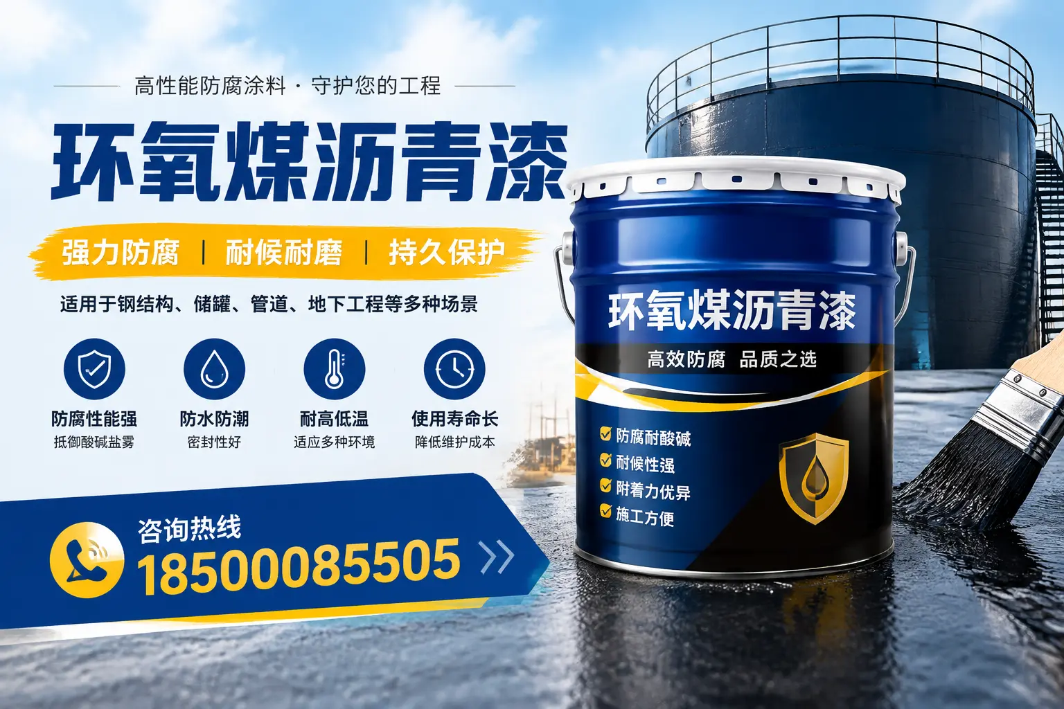 环氧煤沥青漆在工业中的应用，和平企业的选择